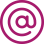 An @ icon in purple to indicate email