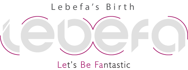 Lebefa's logo with the text Lbefa's birth and Let's be fantastic